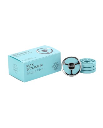 Aromatizator pentru masina cu 4 rezerve, Acqua Viva, Car Fragrance - MAX BENJAMIN